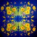255 Margeriten  - 3 lagig (blau) - WIDA - 35x35 cm